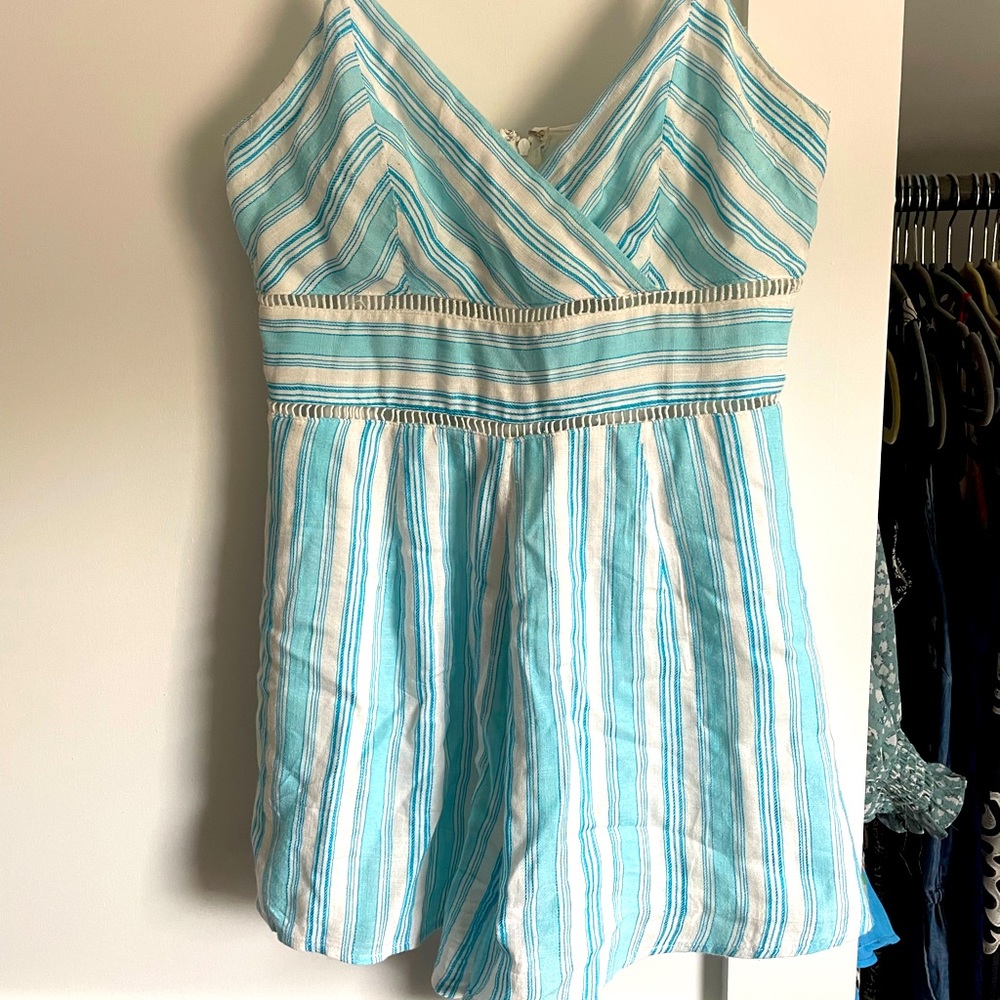Francescas turquoise and white romper
